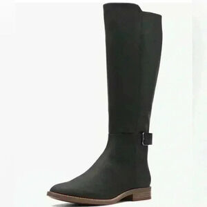 Clark’s Collection Camzin Branch Riding Buckle Detail Leather Comfortable  Boots